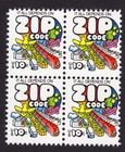 Scott #1511 Zip Code Block of 4 Stamps - MNH