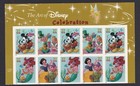 Scott #3915a Disney Celebration Title Block of 10 Stamps - MNH