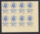 Scott #3930 Presidential Libraries Plate Block of 8 Stamps - MNH LR