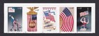 Scott #3780a (3776 from BK294) Old Glory Strip of 5 Stamps - MNH w/Selvage - Top