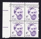 Scott #1847 Carl Schurz Plate Block Of 4 Stamps - MNH P#1 UL