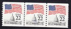 Scott #2115a Flag over Capitol Dome Strip of 3 Coil (PNC3) Stamps - MNH P#1