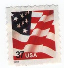 Scott #3637 Waving Flag Booklet Stamp - MNH 2003