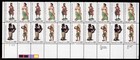 Scott #2243a (2240-43) Wood Carved Figurines Plate Block of 20 Stamps - MNH LL