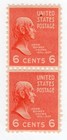 Scott #811 John Quincy Adams Vertical Pair of Stamps - MNH #1