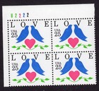 Scott #2440 Love Birds Plate Block of 4 Stamps - MNH P#U2222 UL