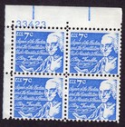 Scott #1393D Benjamin Franklin Plate Block of 4 Stamps - MNH P#33423 UL