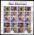 Scott #2992a (2983-2992) Jazz Musicians Full Sheet of 20 Stamps - MNH P#P222222