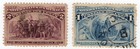 Scott #230-231 Columbus Landing Single Stamps - used