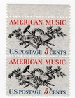 Scott #1252 American Music Pair of Stamps - MNH w/selvage
