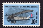 Scott #c74 Curtiss Jenny 50th Anniversary Airmail Single Stamp - MNH