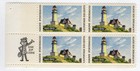 Scott #1391 Maine Lighthouse at North Point Zip Block of 4 Stamps - MNH