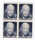 Scott #1393 Dwight Eisenhower Block of 4 Stamps - MNH