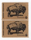 Scott #1392 Bison Pair of Stamps - MNH