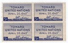 Scott #928 Toward United Nations Block of 4 Stamps - MNH