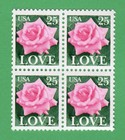Scott #2378 Love Rose Block of 4 Stamps - MNH