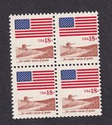 Scott #1890 Flag over Amber Grain Fields Block of 4 Stamps - MNH