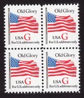 Scott #2882 Old Glory Flag w/Red G Block of 4 Stamps - MNH