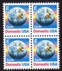 Scott #2277 E Domestic Earth Block of 4 Stamps - MNH