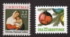Scott #2367-2368 Madonna & Christmas Ornament Single Stamps - MNH