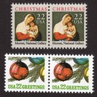 Scott #2367-2368 Madonna & Christmas Ornament Pair of Stamps - MNH