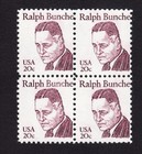 Scott #1860 Ralph Bunche Block of 4 Stamps - MNH