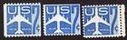 Scott #c51-c51a-c52 Silhoulette of Jet Single of Sheet Booklet Coil Stamp MNH #1