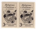 Scott #1099 Religious Freedom Pair of Stamps - MNH
