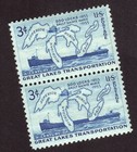 Scott #1069 Great Lakes Soo Locks Pair of Stamps - MNH