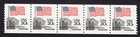 Scott #1895a Flag over Supreme Court PNC5 Plate # Coil of 5 Stamps - MNH P#9