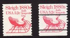 Scott #1900 & 1900a Sleigh Transportation Single Stamp Coil - MNH