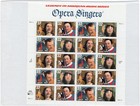 Scott #3154-3157a Opera Singers Sheet of 20 Stamps - Sealed White