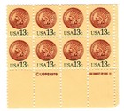 Scott #1734 Indian Head Penny Zip Block of 8 Stamps - MNH