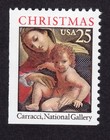 Scott #2427a Christmas Madonna (Carracci) Single Stamp - MNH