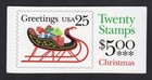 Scott #BK168 (2429a) Christmas Sleigh Booklet of 20 Stamps - MNH