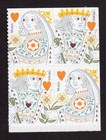 Scott #4405a King and Queen of Hearts Booklet Block of 4 Stamps - MNH Right