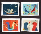 Scott #6049a (6046) Love Birds Set of 4 Forever Stamps - MNH