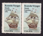 Scott #2093 Roanoke Voyages Pair of Stamps - MNH