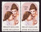 Scott #1824 Helen Keller Anne Sullivan Pair of Stamps - MNH