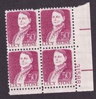 Scott #1293a Lucy Stone Plate Block of 4 Stamps - MNH P#31588 LR