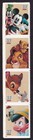 Scott #3868a (3865-68) Disney Friendship Vertical Strip of 4 Stamps - MNH Mickey