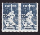 Scott #2046 Babe Ruth Pair of Stamps - MNH