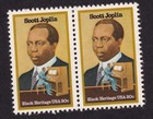 Scott #2044 20¢ Scott Joplin Black Heritage Pair of Stamps - MNH