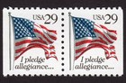 Scott #2593 Flag Pledge Allegiance Horizontal Pair of Stamps - MNH