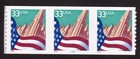 Scott #3281 Flag Over City Plate # (PNC3) 3 Stamp Coil - MNH P#4444A Large Date