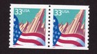 Scott #3280 Flag Over City Coil Pair of Stamps - MNH Small Date