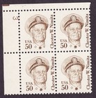 Scott #1869d Chester W. Nimitz Plate Block of 4 Stamps - MNH Dull Gum P#3 UL A