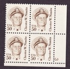 Scott #1869d Chester W. Nimitz Plate Block of 4 Stamps - MNH Dull Gum P#3 LR