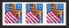 Scott #2915C Flag Over Porch Plate # Coil (PNC3) of 3 Stamps - MNH P#66666 12x12