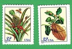 Scott #3126-3127b Botanical Prints Horizontal Pair of Single Stamps - MNH